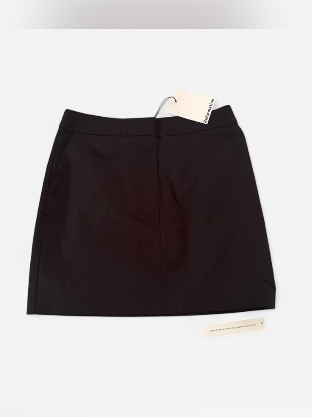 NEW Reformation Sarai Black Mini Skirt, SZ 4